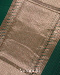 Bottle Green Pure Chanderi Silk Cotton Handloom Saree