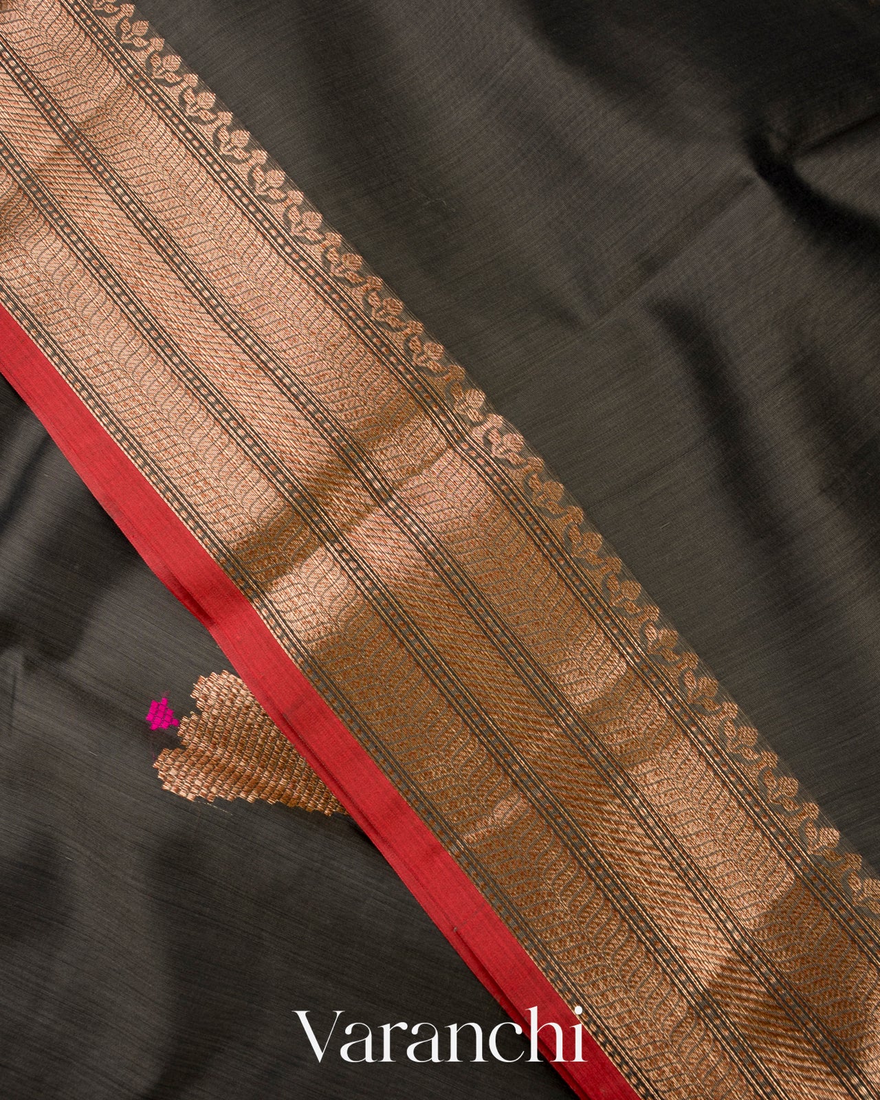 Elephant Grey Chanderi Silk Cotton Handloom Saree