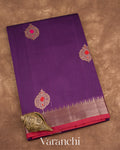 Deep Purple Pure Chanderi Silk Cotton Handloom Saree