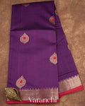 Deep Purple Pure Chanderi Silk Cotton Handloom Saree