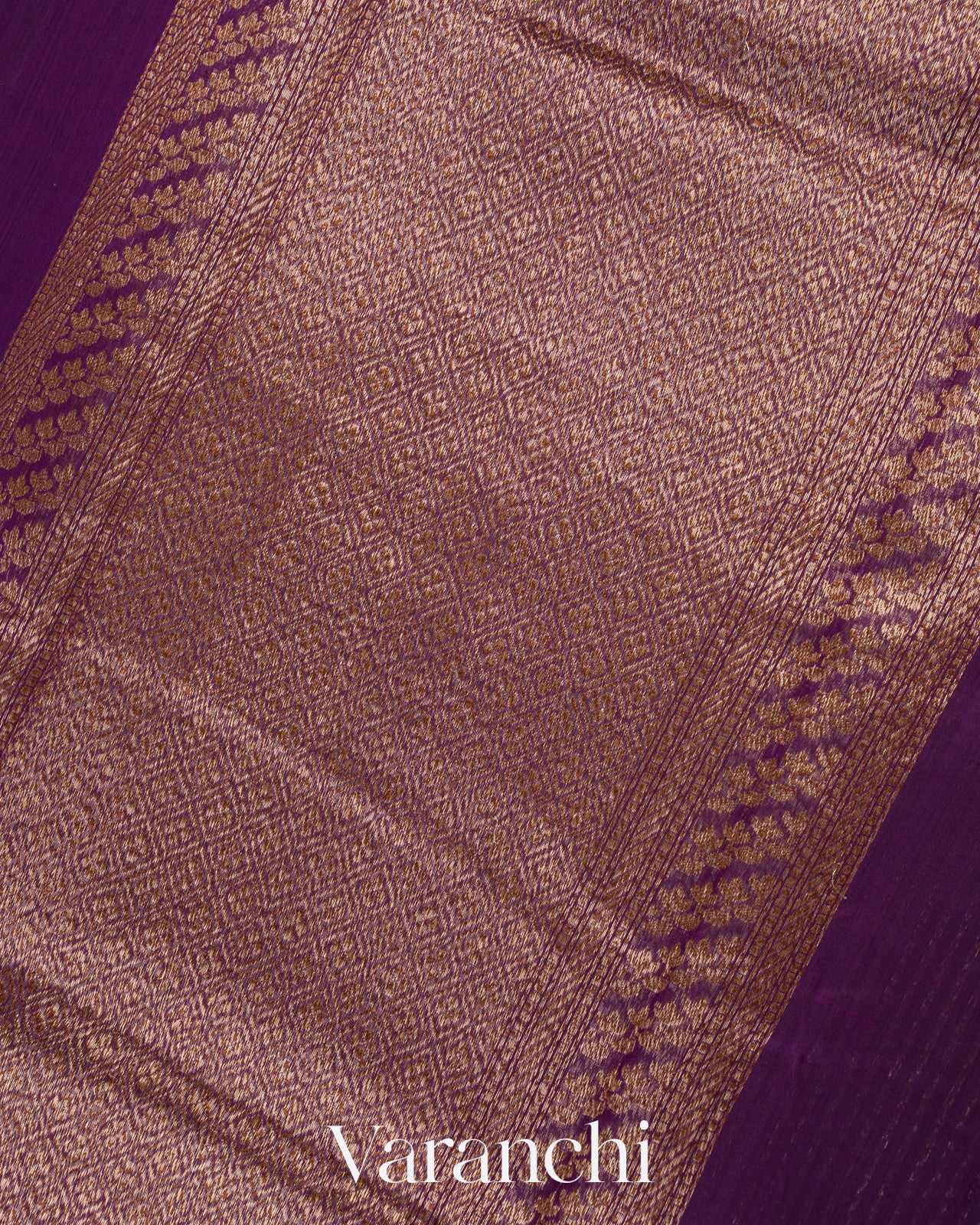 Deep Purple Pure Chanderi Silk Cotton Handloom Saree