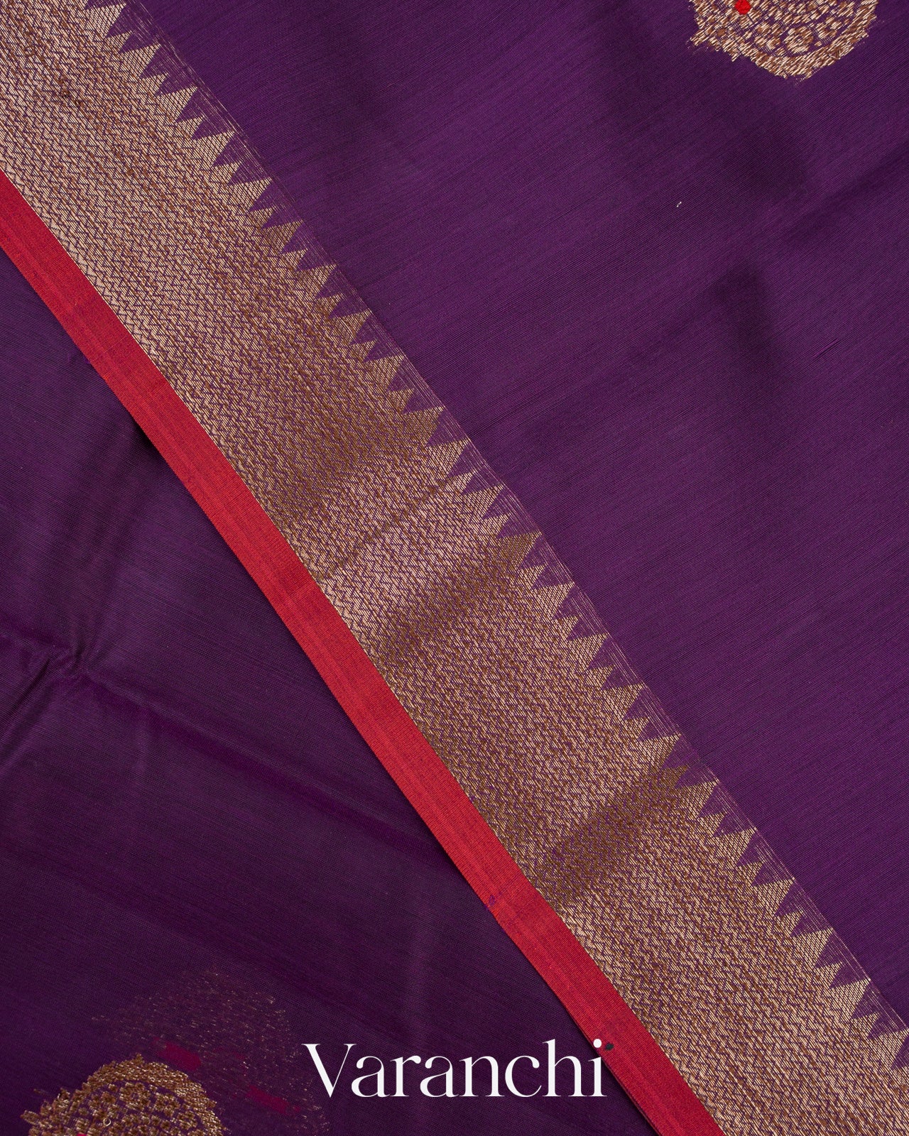 Deep Purple Pure Chanderi Silk Cotton Handloom Saree