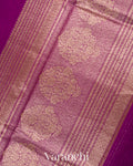 Deep Magenta Pure Chanderi Silk Cotton Handloom Saree