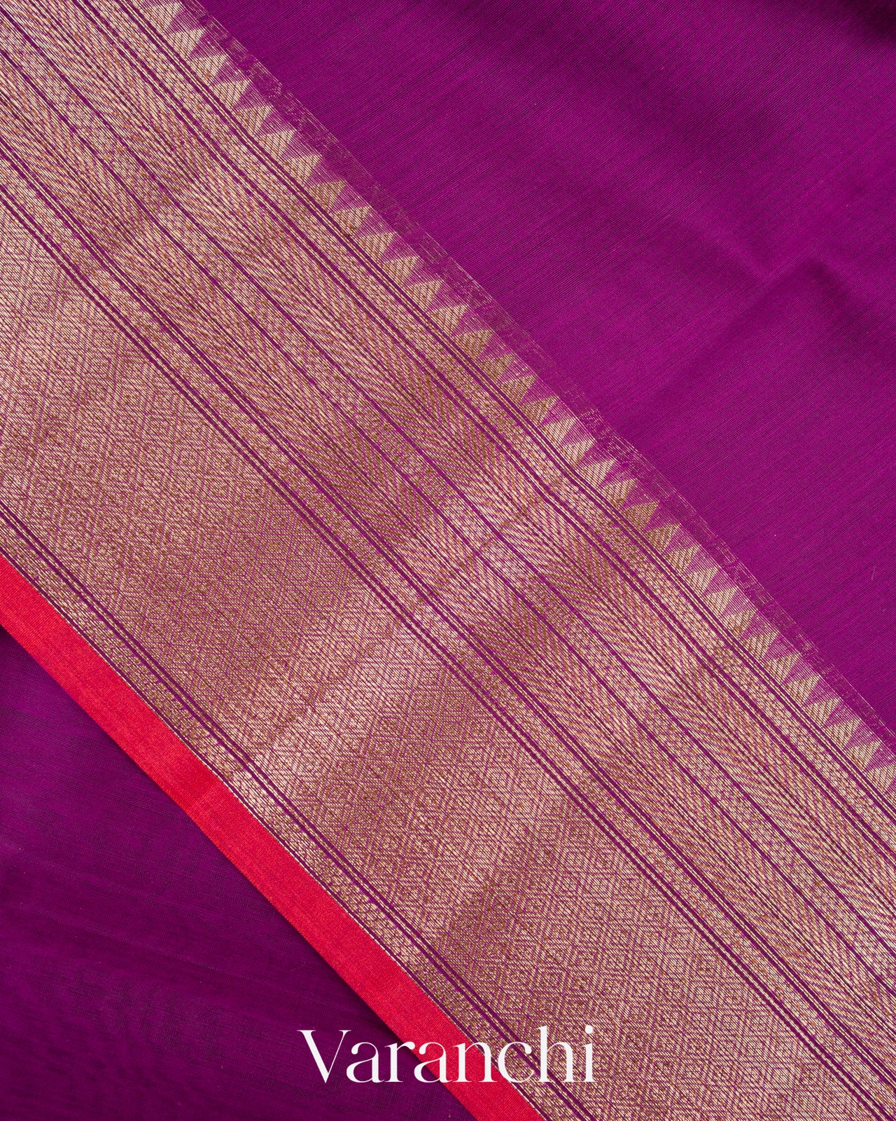 Deep Magenta Pure Chanderi Silk Cotton Handloom Saree