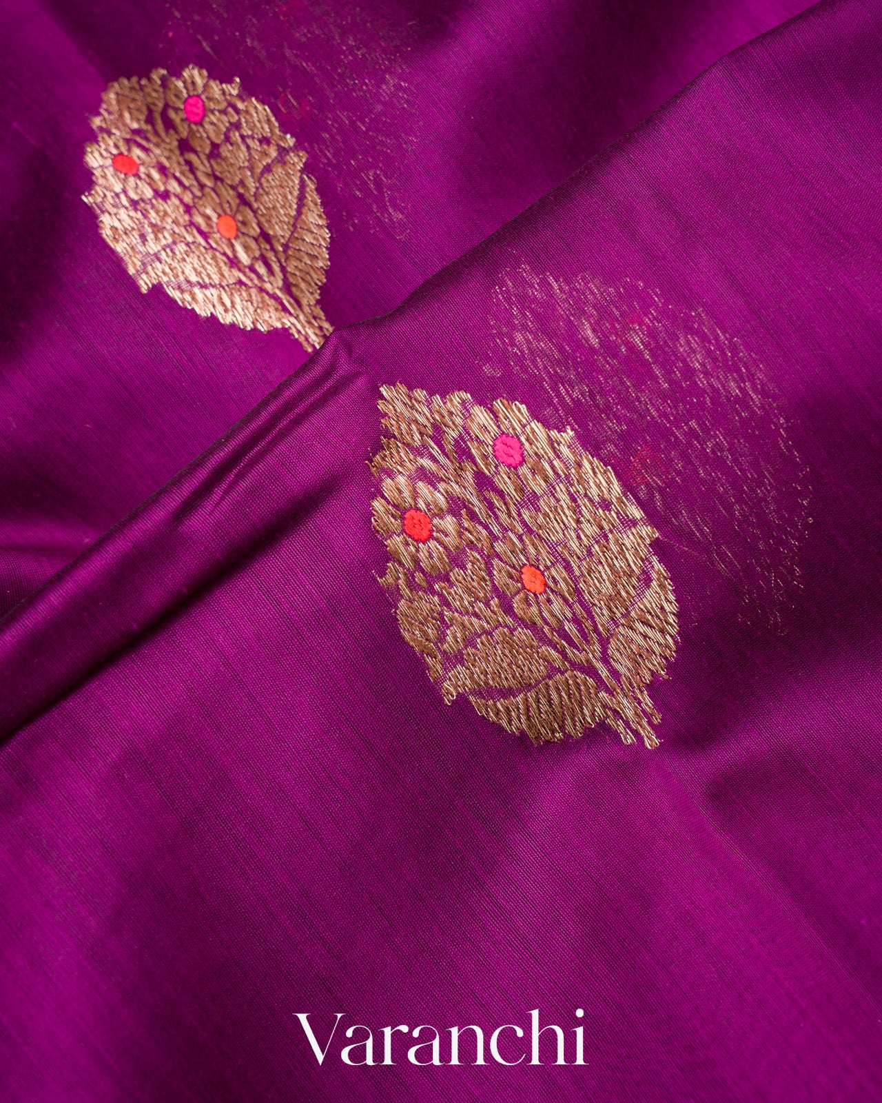 Deep Magenta Pure Chanderi Silk Cotton Handloom Saree