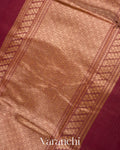 Maroon Pure Chanderi Silk Cotton Handloom Saree