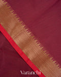 Maroon Pure Chanderi Silk Cotton Handloom Saree