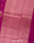 Magenta Pink Pure Chiniya Silk Handloom Saree