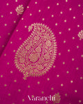 Magenta Pink Pure Chiniya Silk Handloom Saree