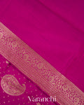 Magenta Pink Pure Chiniya Silk Handloom Saree
