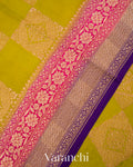 Mehendi Green Pure Crepe Silk Handloom Saree