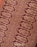 Burnt Orange Pure Crepe Silk Handloom Saree