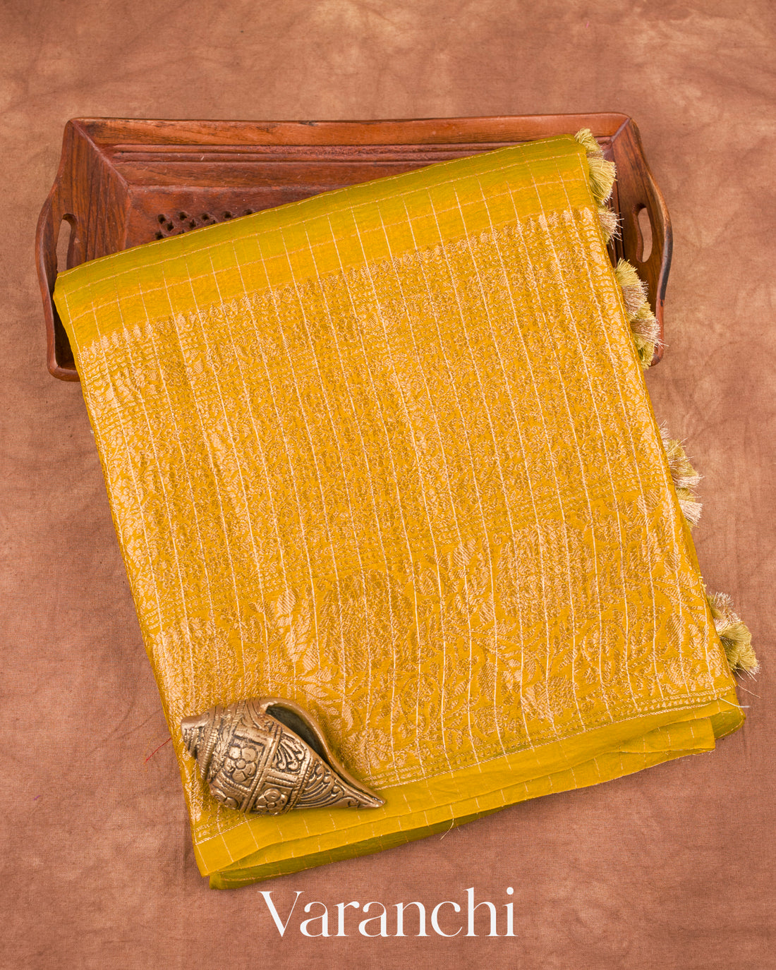 Mehandi Green Pure Crush Kora Silk Saree