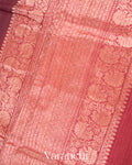 Dark Wine Pure Dupion Silk Handloom Saree