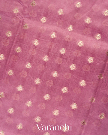 Onion Pink Pure Dupion Silk Saree