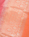 Coral Pink Pure Dupion Silk Handloom Saree
