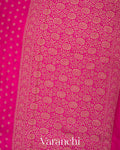 Rani Pink Pure Georgette Silk Handloom Saree
