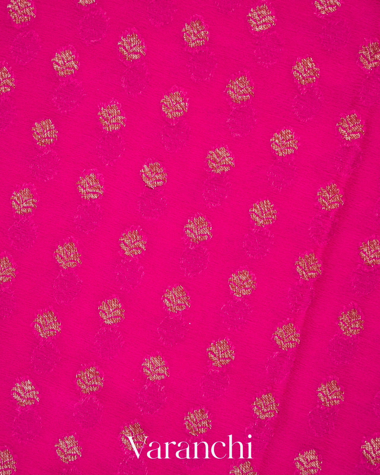 Rani Pink Pure Georgette Silk Handloom Saree
