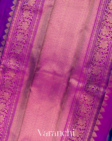 Deep Turquoise Blue Pure Kanchipuram Silk Handloom Saree