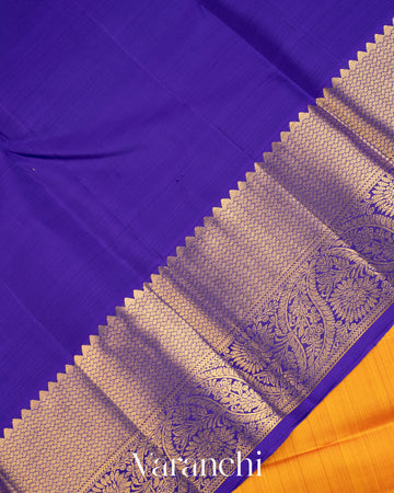 Turmeric Yellow Pure Kanchipuram Silk Handloom Saree