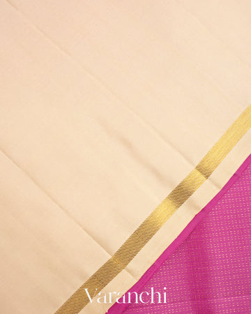 Mauve Pink Vaira Oosi Pure Kanchipuram Silk Handloom Saree