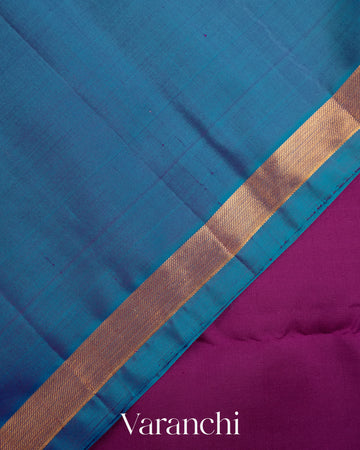 Purple Pure Kanchipuram Silk Handloom Saree