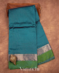 Ink Blue Pure Katan Silk Saree