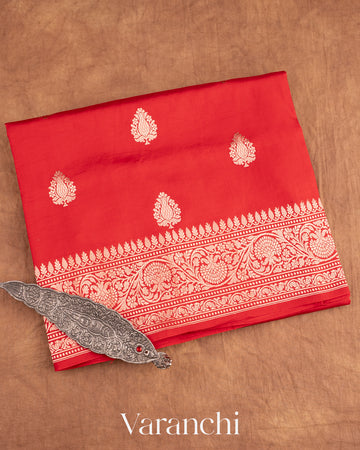 Red Pure Katan Silk Handloom Saree