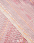 Baby Lilac Embroidered and Pure Tissue Kora Silk Saree