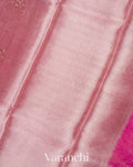 Pink Jacquard Pure Kora Tissue Silk Handloom Saree