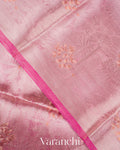 Pink Jacquard Pure Kora Tissue Silk Handloom Saree