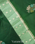 Bottle Green Pure Mango Silk Saree