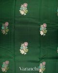 Bottle Green Pure Mango Silk Saree