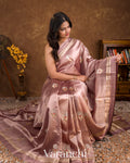 Dusty Mauve Pure Mango Silk Handloom Saree
