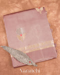 Dusty Mauve Pure Mango Silk Handloom Saree