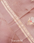 Dusty Mauve Pure Mango Silk Handloom Saree