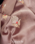Dusty Mauve Pure Mango Silk Handloom Saree