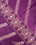 Purple Lehariya Pure-Mango Silk Handloom Saree