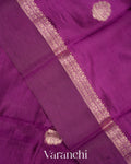 Purple Pure Mango Silk Saree