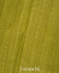 Mehendi Green Jamdani Pure Matka Silk Handloom Saree