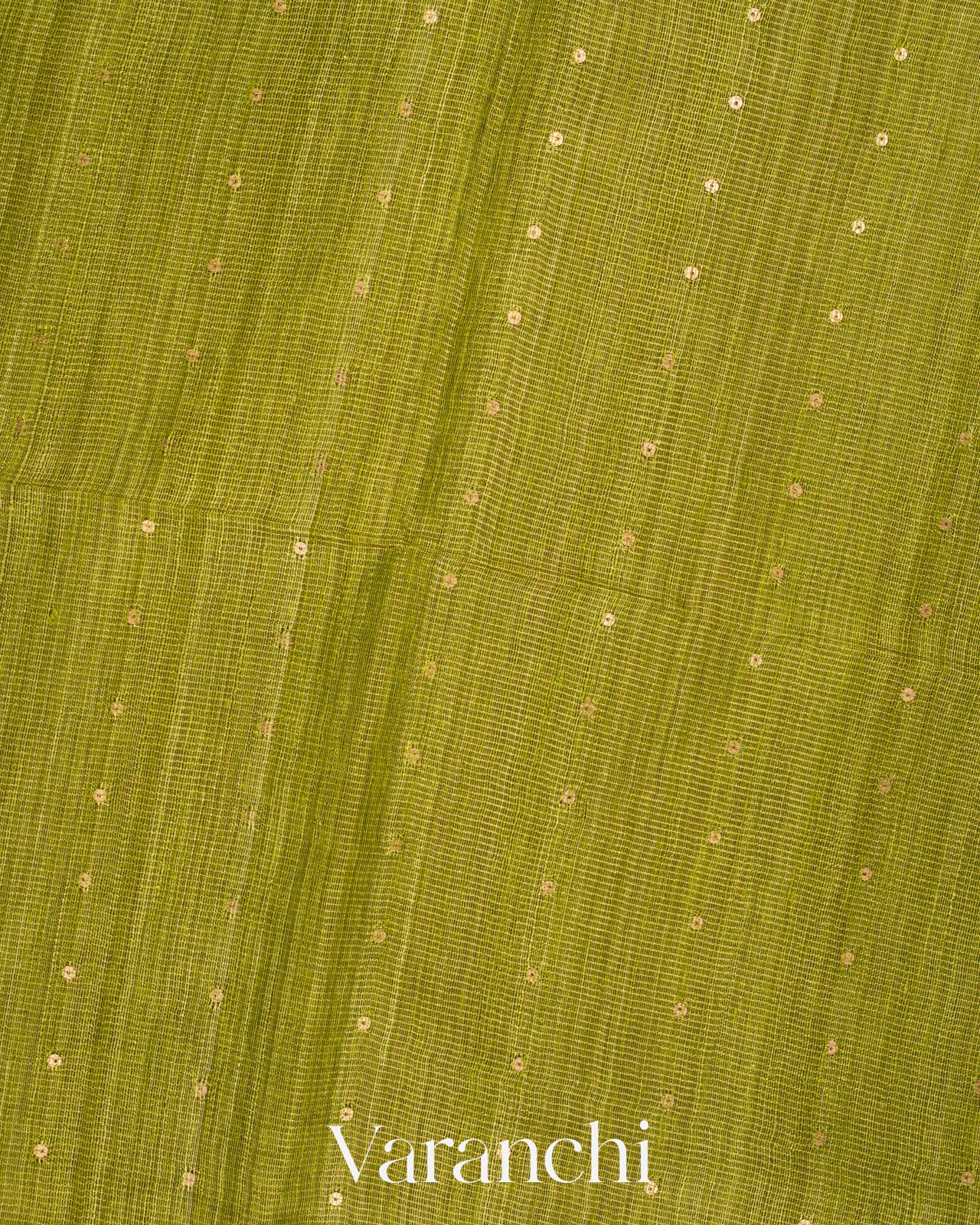 Mehendi Green Jamdani Pure Matka Silk Handloom Saree