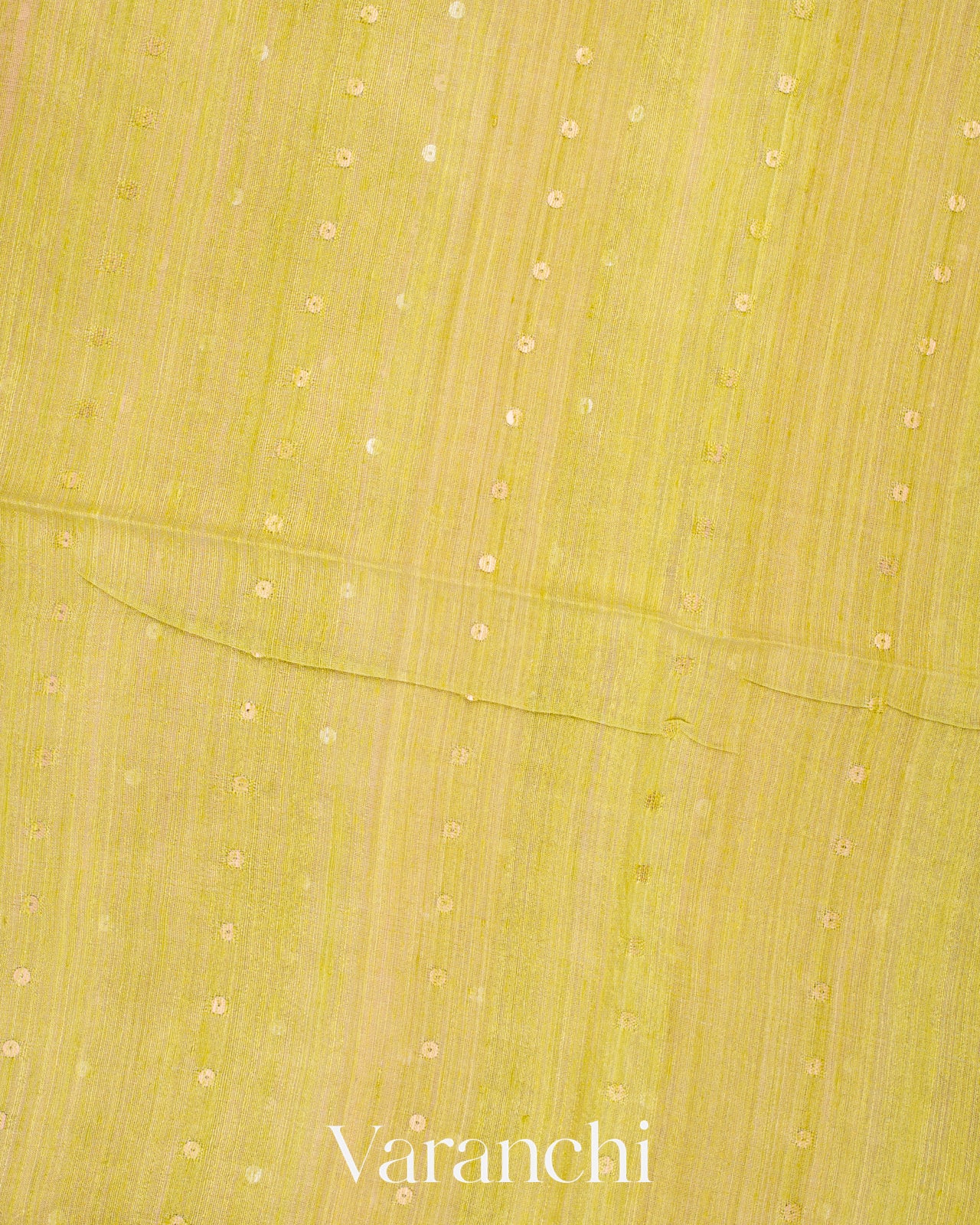 Lemon Green Jamdani Pure Matka Muslin Tissue Silk Handloom Saree
