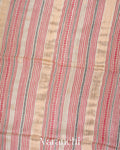 Beige with Muslin Stripes With Pure Matka Silk Handloom Saree