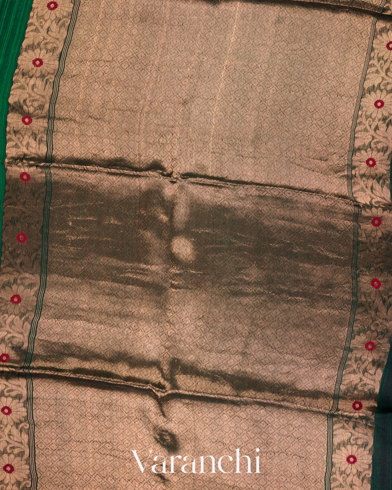 Dark Green Pure Matka Silk Handloom Saree