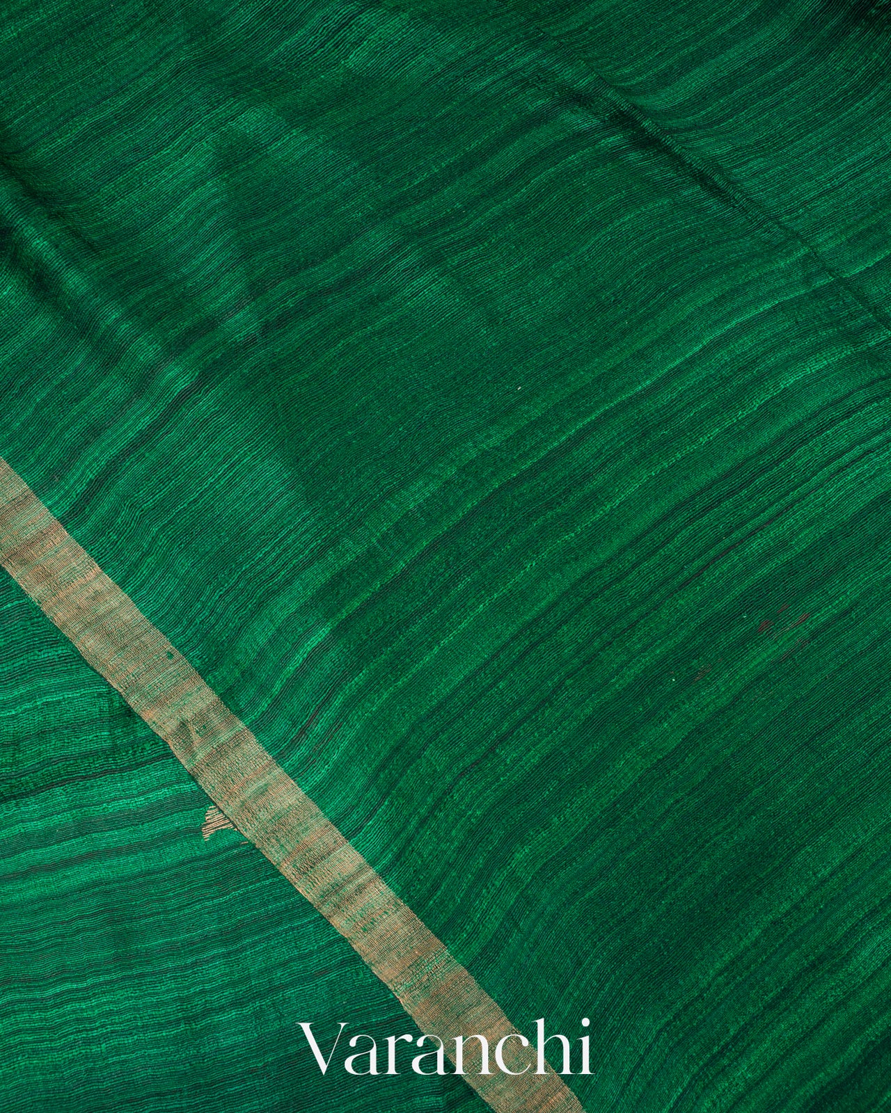 Dark Green Pure Matka Silk Handloom Saree