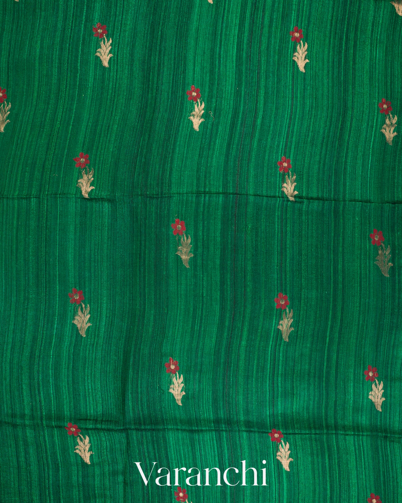 Dark Green Pure Matka Silk Handloom Saree