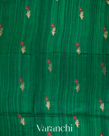 Dark Green Pure Matka Silk Handloom Saree