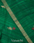 Dark Green Pure Matka Silk Handloom Saree