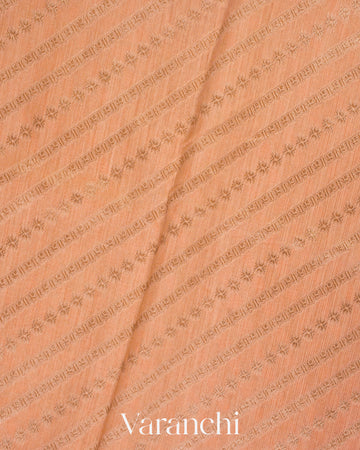 Dusty Orange Pure Moonga Silk Saree