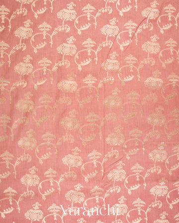Dusty Rose Pure Moonga Silk Saree